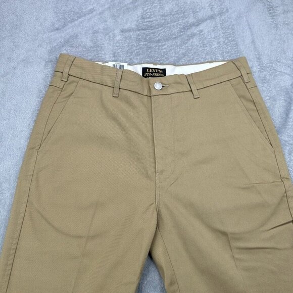 Levi's XX Chino Pants Mens 30x33 Wide Leg Cropped STA-Prest Cholo Pressed Khaki - Picture 5 of 15